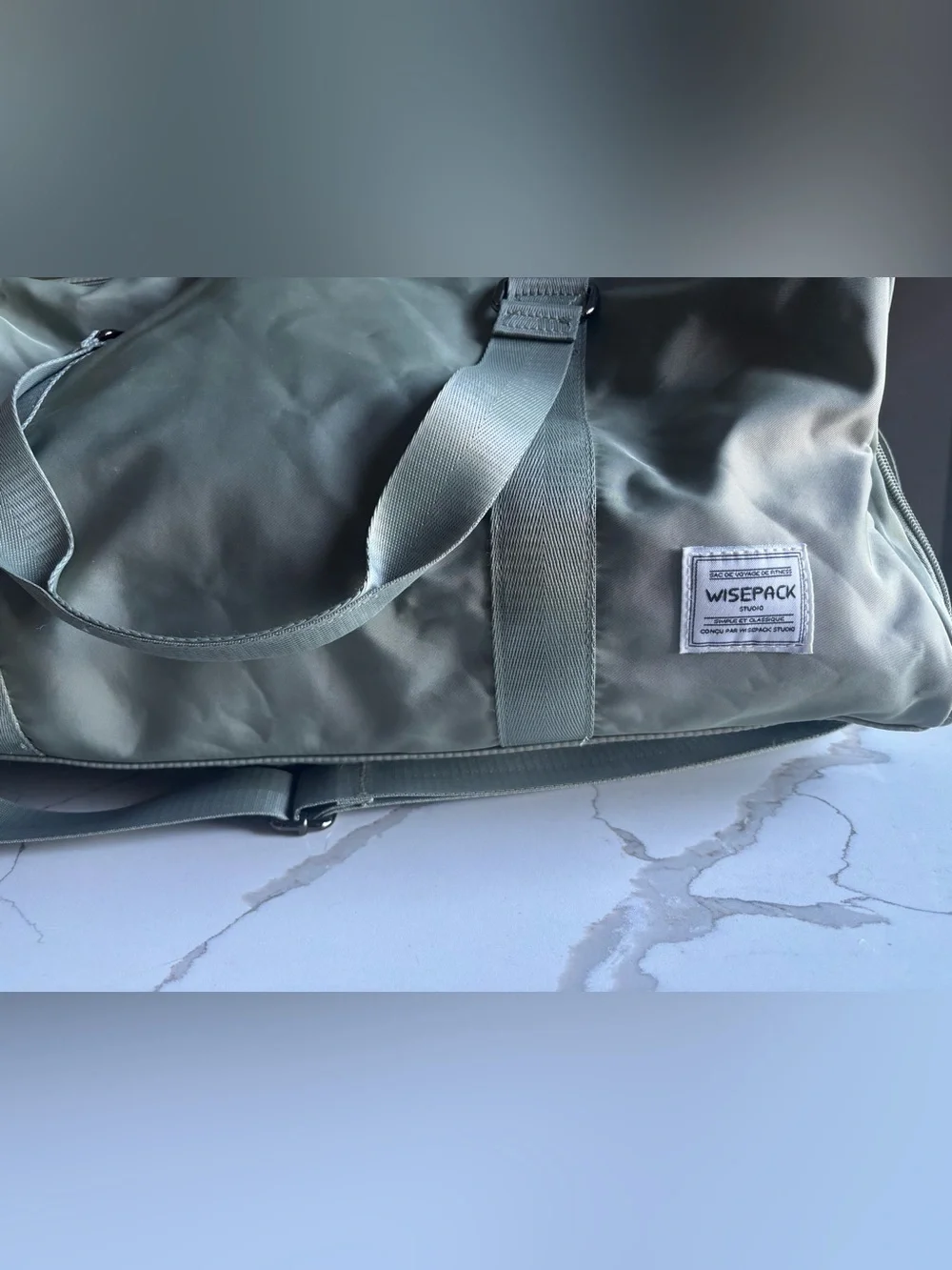 Olive Green Travel Duffel Bag